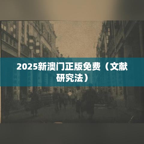 2025新澳门正版免费（文献研究法）
