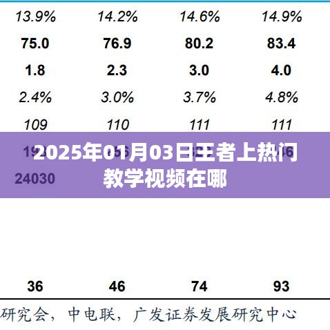 2025年王者热门教学视频全攻略