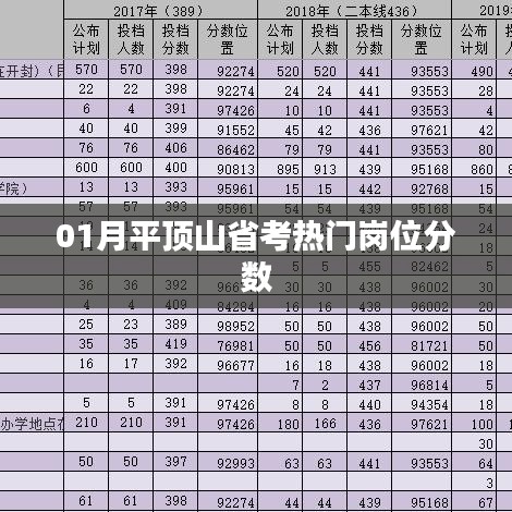 平顶山省考热门岗位1月分数线分析