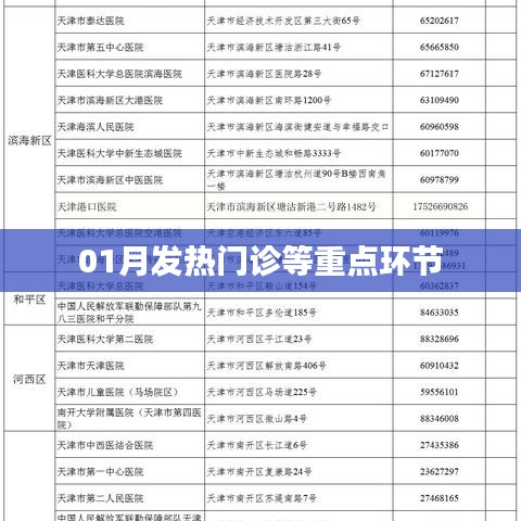 01月发热门诊等重点环节,防控措施与应对策略