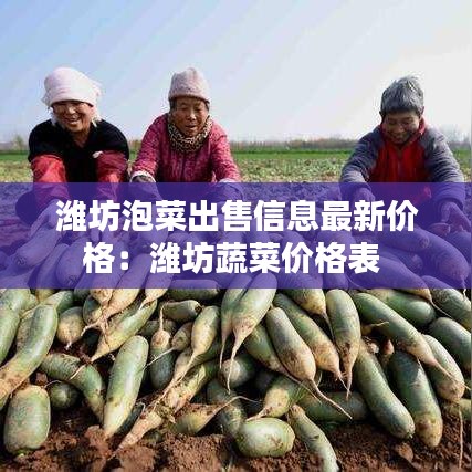 潍坊泡菜出售信息最新价格:潍坊蔬菜价格表