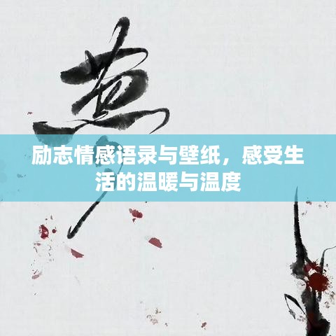 励志情感语录与壁纸，感受生活的温暖与温度