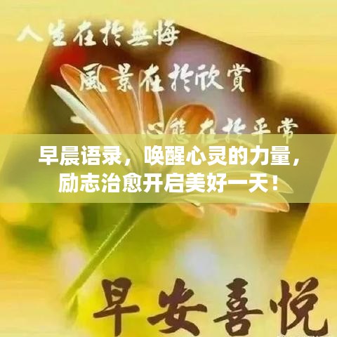 早晨语录,唤醒心灵的力量,励志治愈开启美好一天!