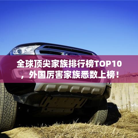 全球顶尖家族排行榜TOP10，外国厉害家族悉数上榜！