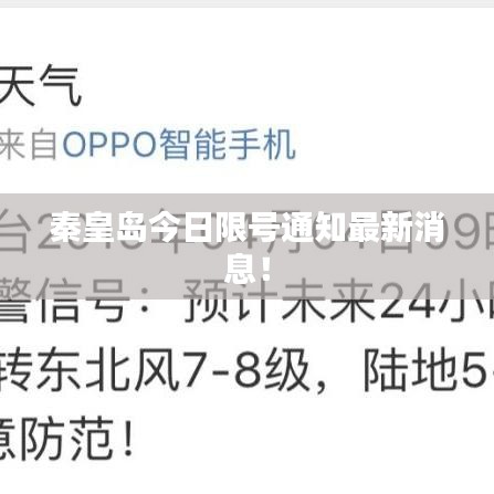 秦皇岛今日限号通知最新消息！