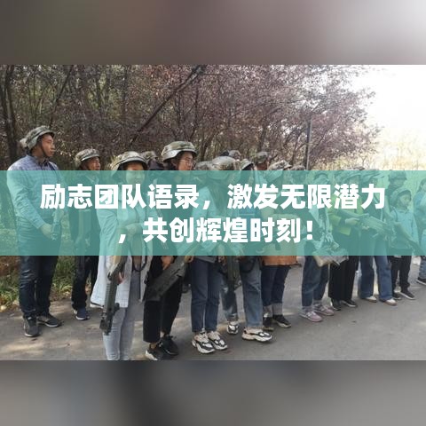 励志团队语录,激发无限潜力,共创辉煌时刻!