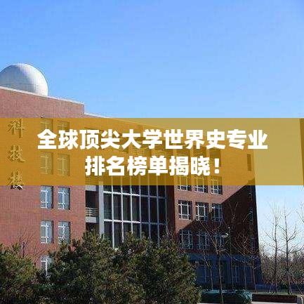 全球顶尖大学世界史专业排名榜单揭晓！