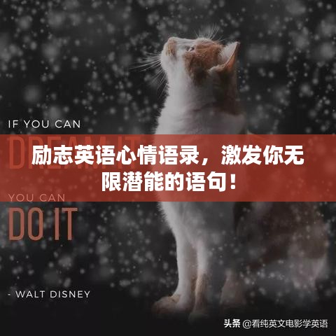 励志英语心情语录,激发你无限潜能的语句!