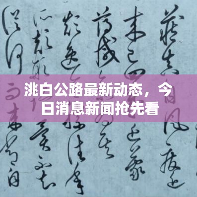 洮白公路最新动态,今日消息新闻抢先看