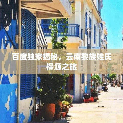 百度独家揭秘,云南黎族姓氏探源之旅