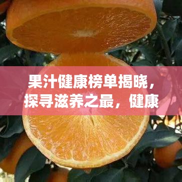 果汁健康榜单揭晓,探寻滋养之最,健康果汁排名前十推荐!