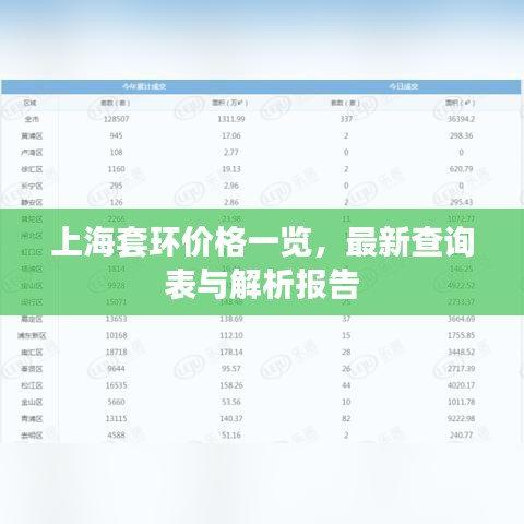 上海套环价格一览,最新查询表与解析报告