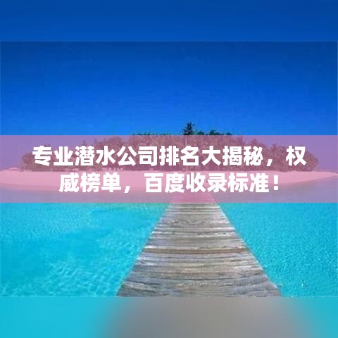 专业潜水公司排名大揭秘，权威榜单，百度收录标准！
