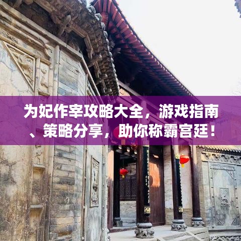 为妃作宰攻略大全,游戏指南、策略分享,助你称霸宫廷!