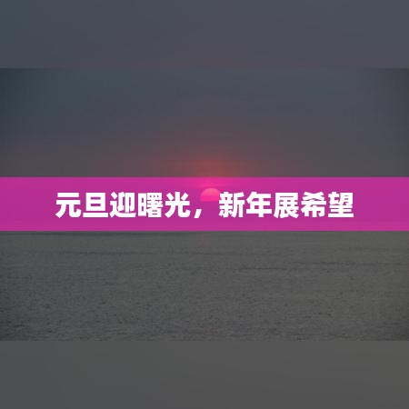 元旦迎曙光,新年展希望