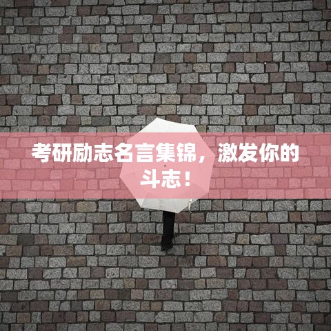 考研励志名言集锦,激发你的斗志!