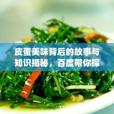 皮蛋美味背后的故事与知识揭秘,百度带你探索美食文化之旅