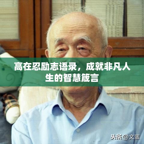 高在忍励志语录,成就非凡人生的智慧箴言