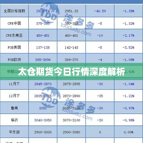 太仓期货今日行情深度解析