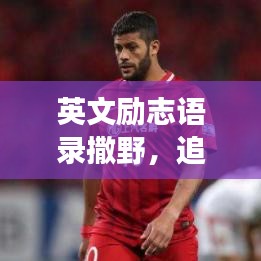 英文励志语录撒野,追逐梦想的力量源泉