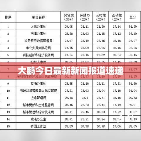 大鹏今日最新新闻报道速递