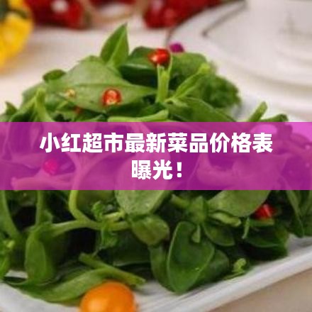 小红超市最新菜品价格表曝光!