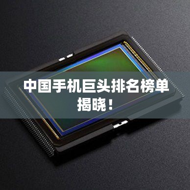中国手机巨头排名榜单揭晓！
