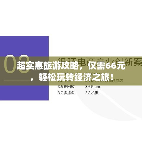 超实惠旅游攻略,仅需66元,轻松玩转经济之旅!