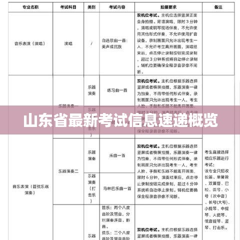山东省最新考试信息速递概览