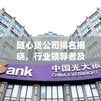 随心贷公司排名揭晓,行业领导者及未来趋势展望