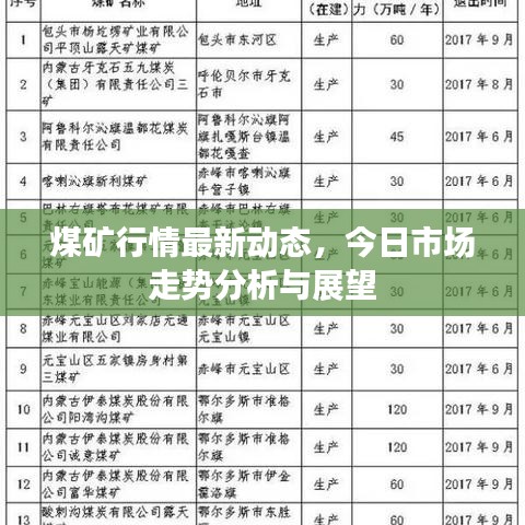 煤矿行情最新动态,今日市场走势分析与展望