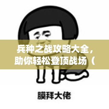 兵种之战攻略大全,助你轻松登顶战场(最新版)